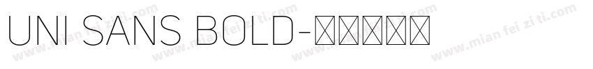 uni sans bold字体转换